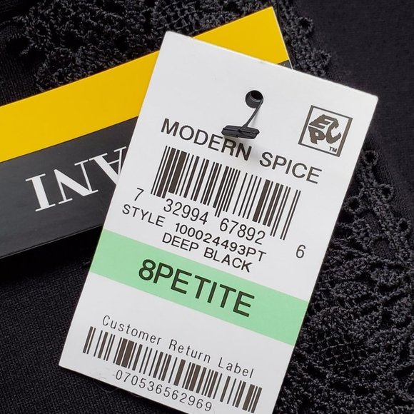 Alfani Black Slim Leg Tummy Control Classic Timeless Career Pants NWT Size 8P - Picture 9 of 11